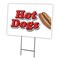 Signmission Hot Dogs1 Yard Sign & Stake outdoor plastic coroplast window, C-1216-DS-Hot Dogs1 C-1216-DS-Hot Dogs1 - alternate 1